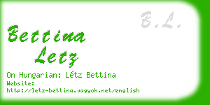bettina letz business card